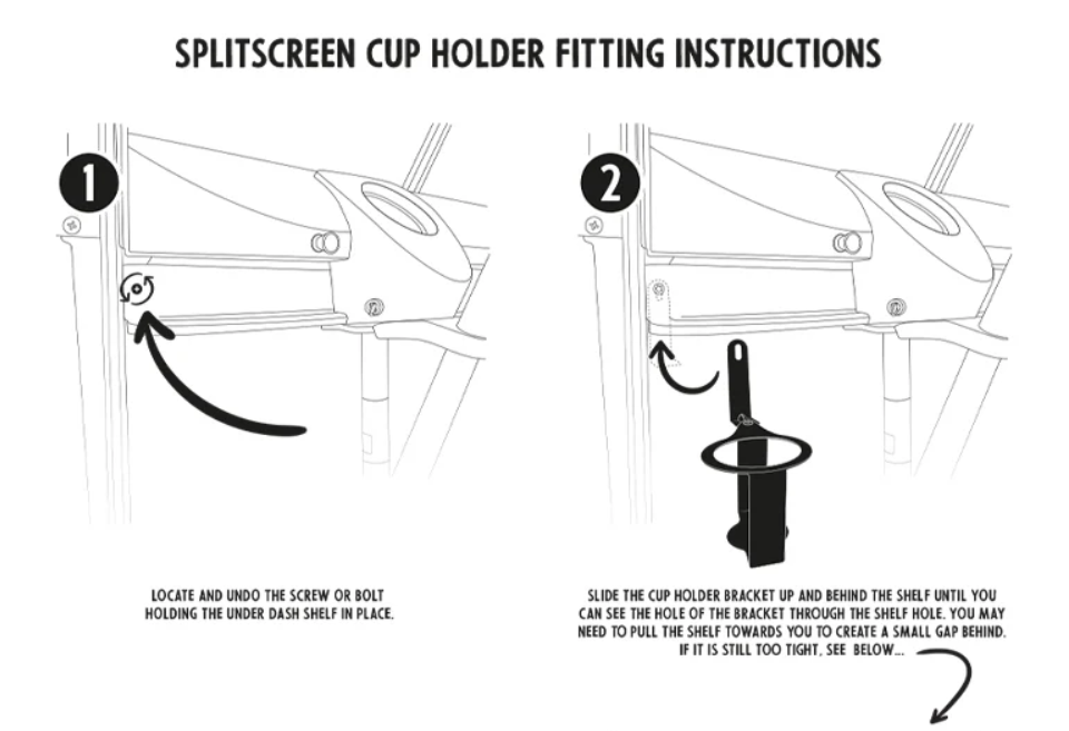 Splitscreen Bus Retractable Cup Holder