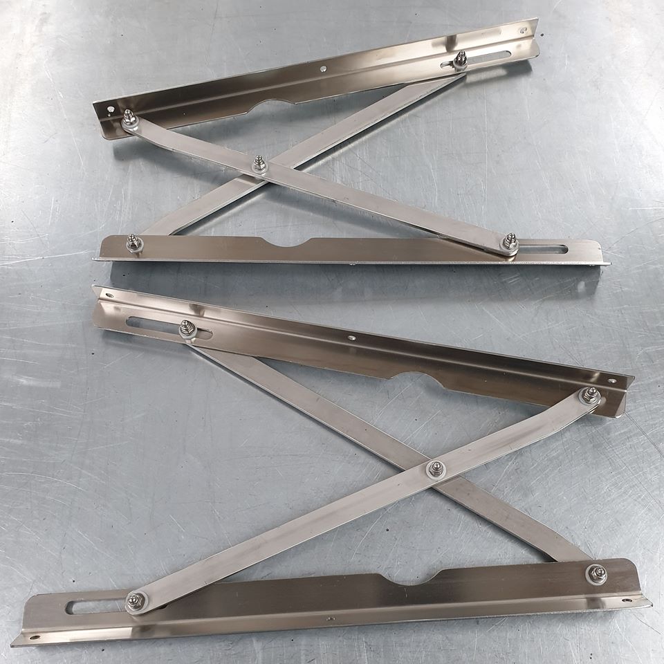 roof top tent hinges Earlybay Westfalia Pop Top Hinges -Stainless Steel – Resto Bus Parts
