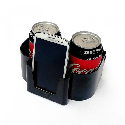 Beetle Dual drink and phone holder - Black