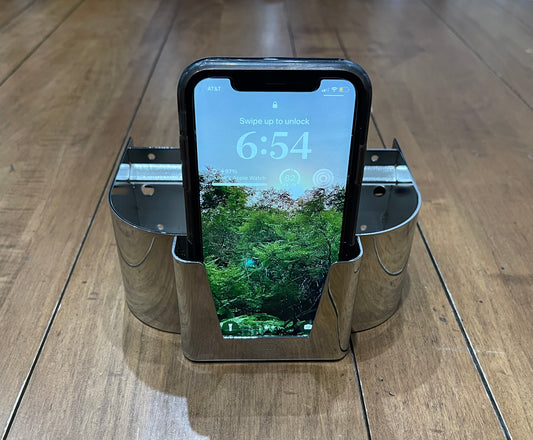 Baywindow Bus Dual drink and phone holder by AAC - Chromed