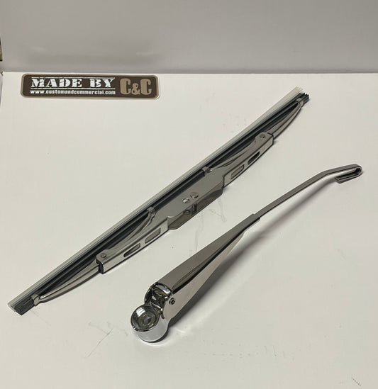 Wiper Arms And Blades Plastic Cap Style Ghia Chromed - 73-74