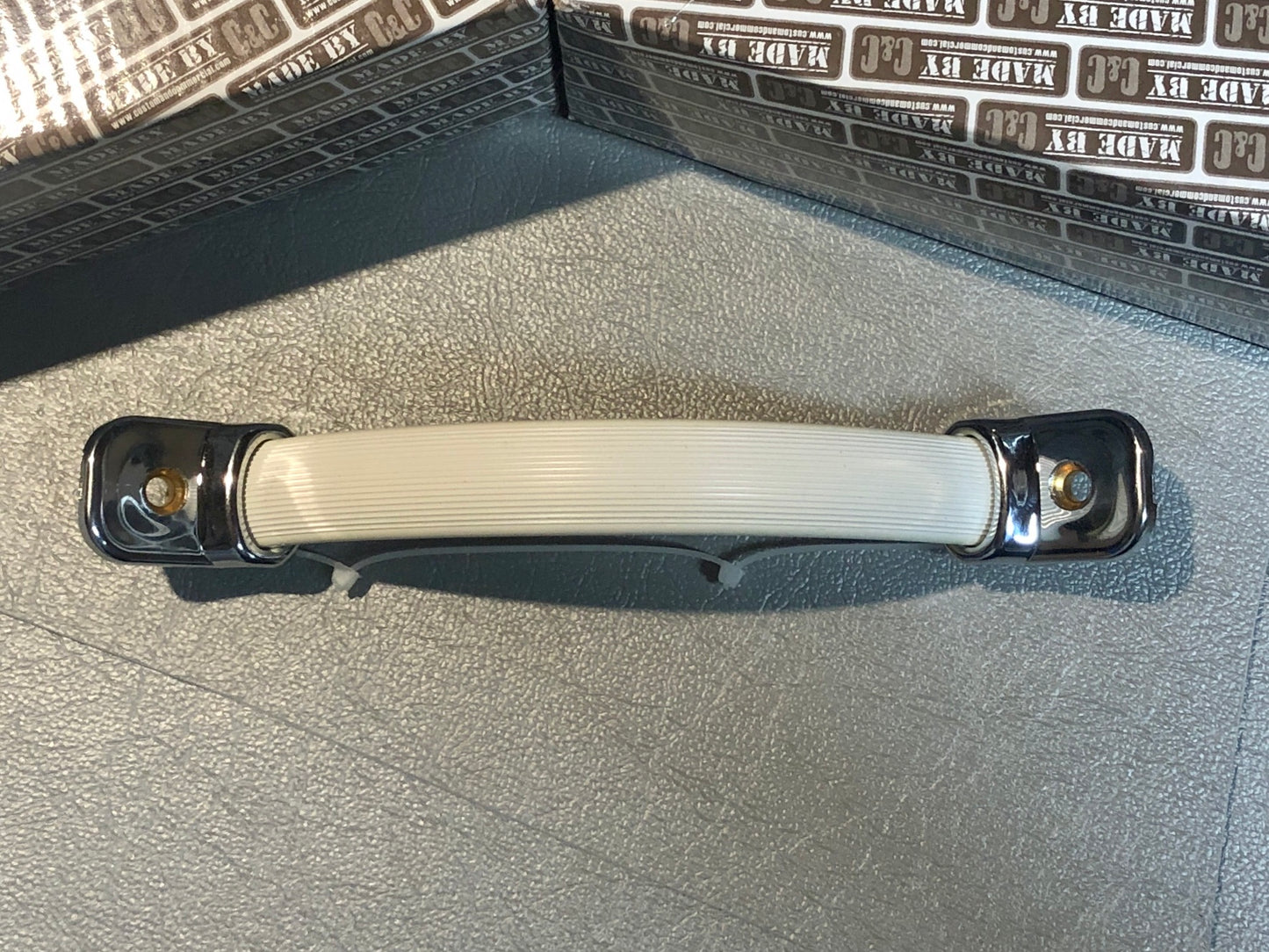Deluxe Cream and Chrome Door Pulls 68-79 Bus