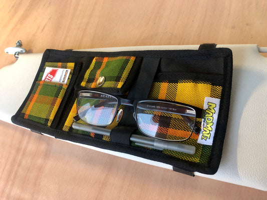 Visor Storage Pocket - Westfalia Yellow Plaid