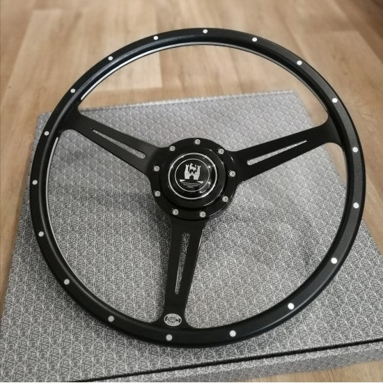 Steering Wheel - Vader Black - Fits Baywindow Bus.