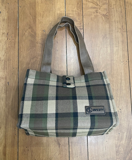 Westy Handbag in beige plaid