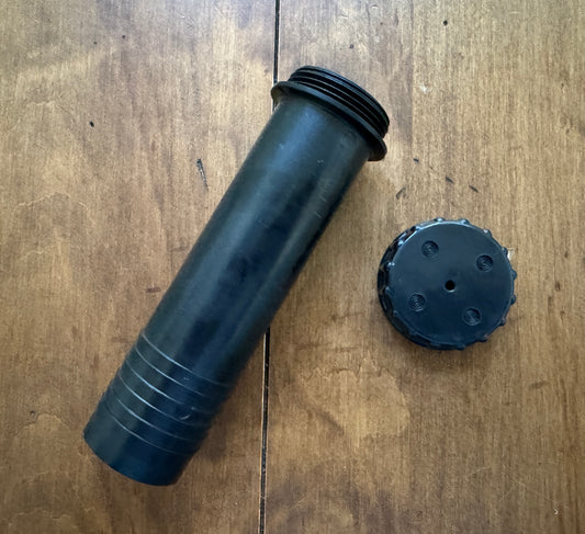 Westfalia filler tube and cap for water tank in Black.