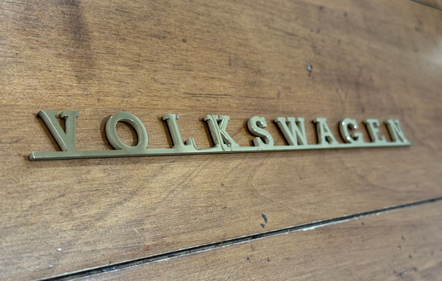 VOLKSWAGEN rear hatch door script - Limited Edition Gold Finish