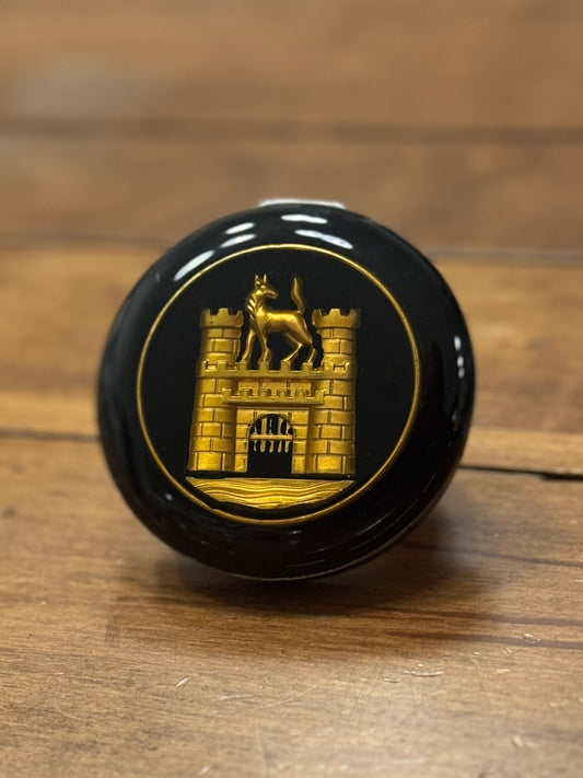 Horn Button Wolfsburg Crest Black And Gold