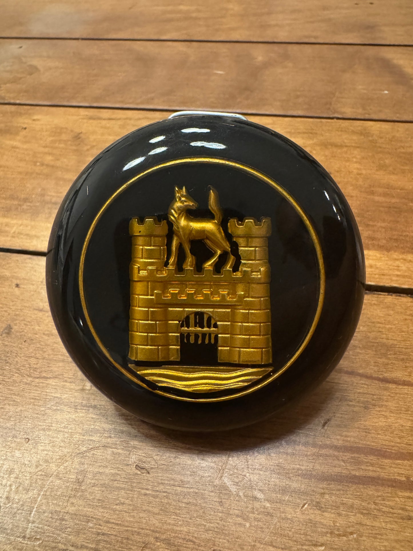 Horn Button Wolfsburg Crest Black And Gold