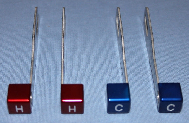 Air Vent Levers Blue/Red - Billet Aluminum