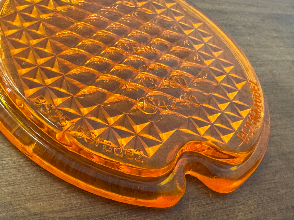 Amber Split Window Bus Rear Light Lens