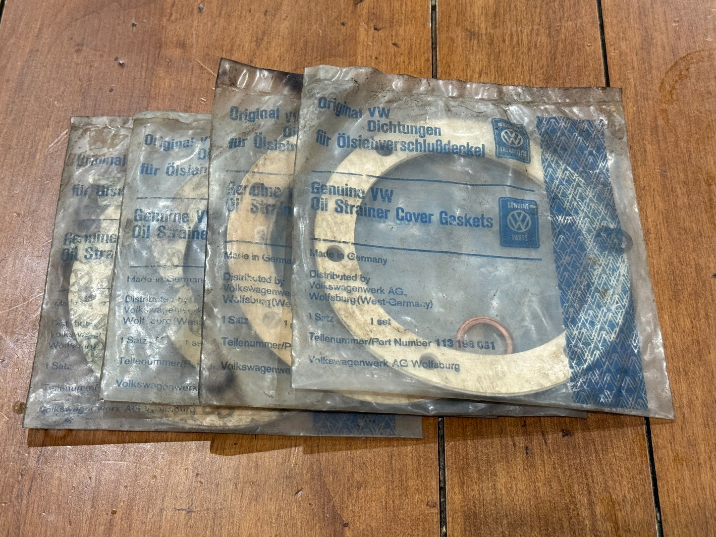 Genuine NOS VW Oil Strainer Cover Gaskets - For Display Only