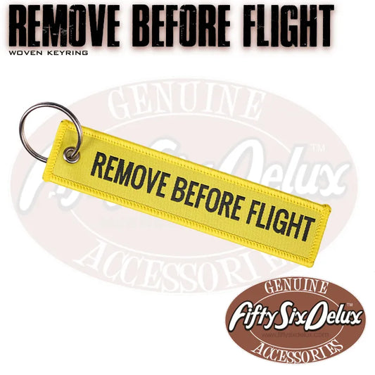Remove Before Flight Keychain - Yellow