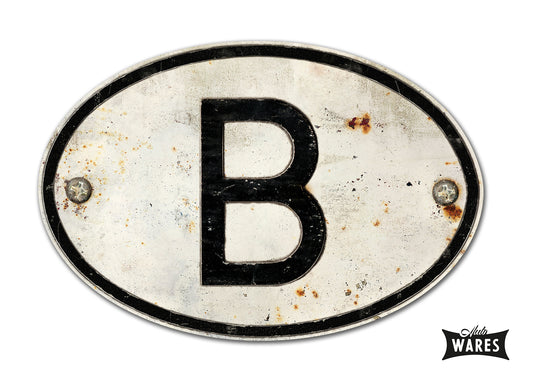 MAGNETIC BELGIUM "B" COUNTRY BADGE