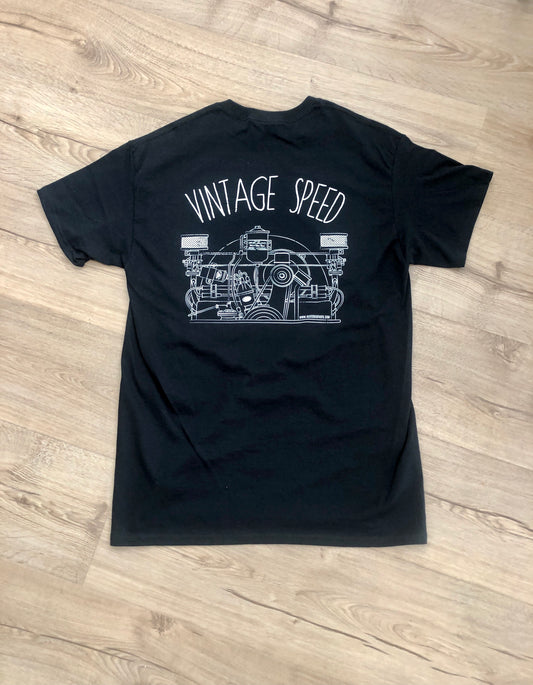 Vintage Speed Black T Shirt