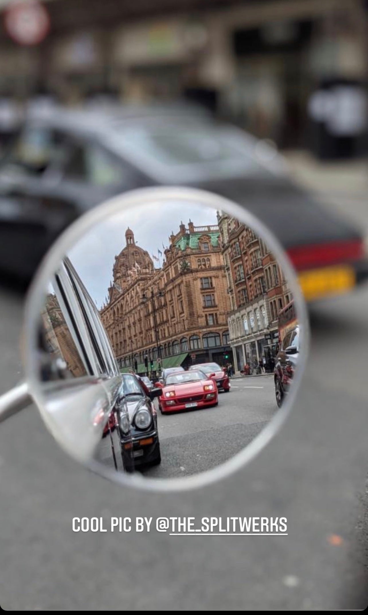 Splitscreen Bus Convex Patina Mirror.