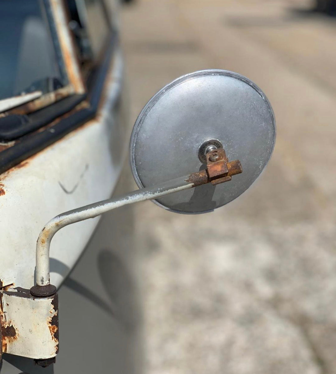 Splitscreen Bus Convex Patina Mirror.