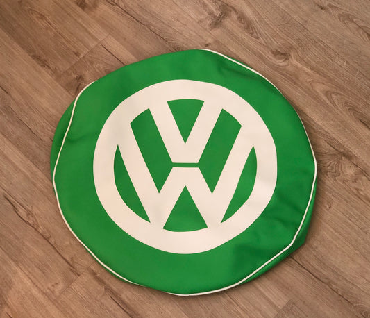 Spare Wheel Cover In Lime Green With White Logo
