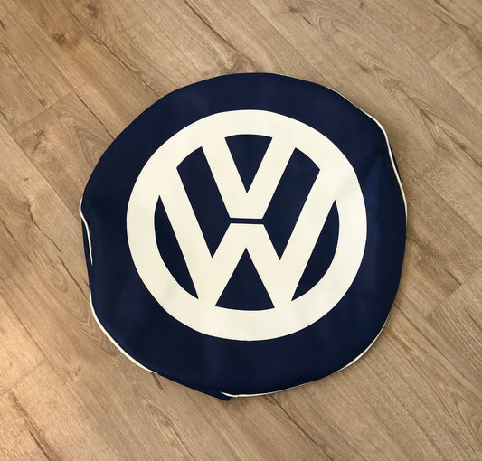 Spare Wheel Cover In Royal Blue With White Logo