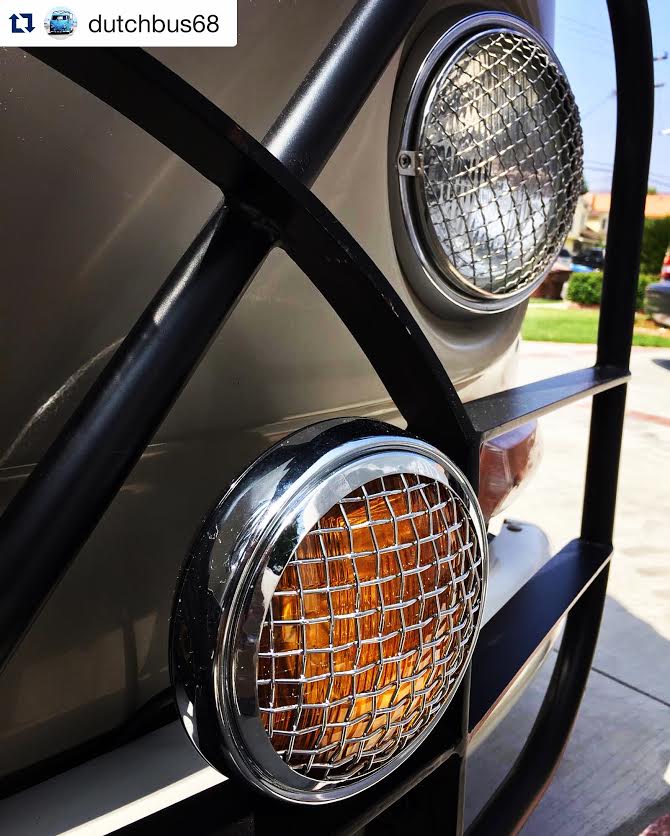 Mesh grill style amber spot light by Aircooled Accessories