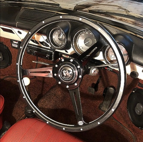 Steering Wheel - Vader Black - Fits Beetle , Ghia and Type 3